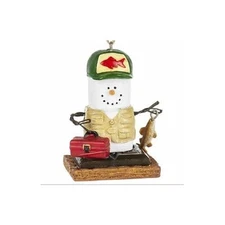 Ganz Smores Resin Holiday Ornament, Fisherman with Tackle Box