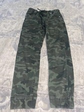 Levis Boys Elastic Waist Stretch Chino Jogger Jeans Green Camo Size 12 reg