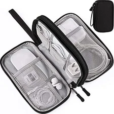 Electronics Accessories Organizer Bag, Portable Tech Gear Phone Black