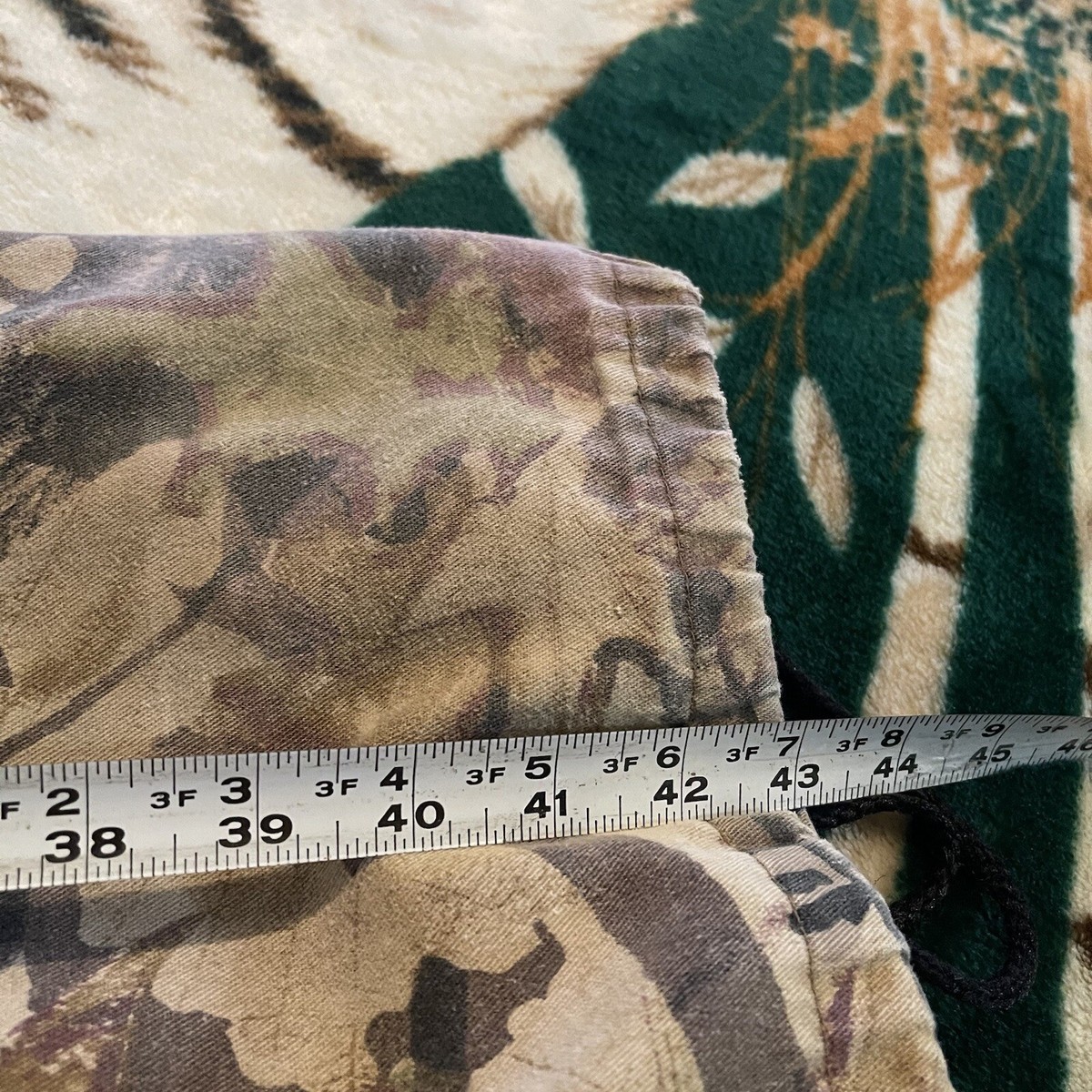 Pantalon Cargo Vintage Jerzees – Homme 3XL – Camo Chêne Mousse – Fabriqué Aux USA (années 90/2000)