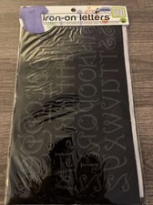 Dritz Iron-On Letters Soft Flock - 1"  1 3/4" Monogram-Black -MONO-LBK