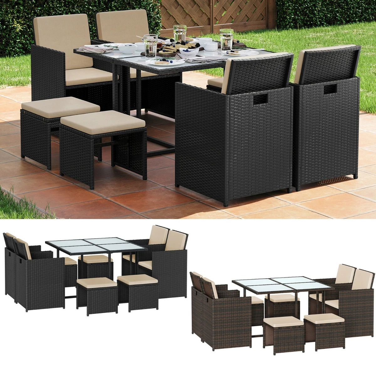 9 piece 2024 patio furniture set