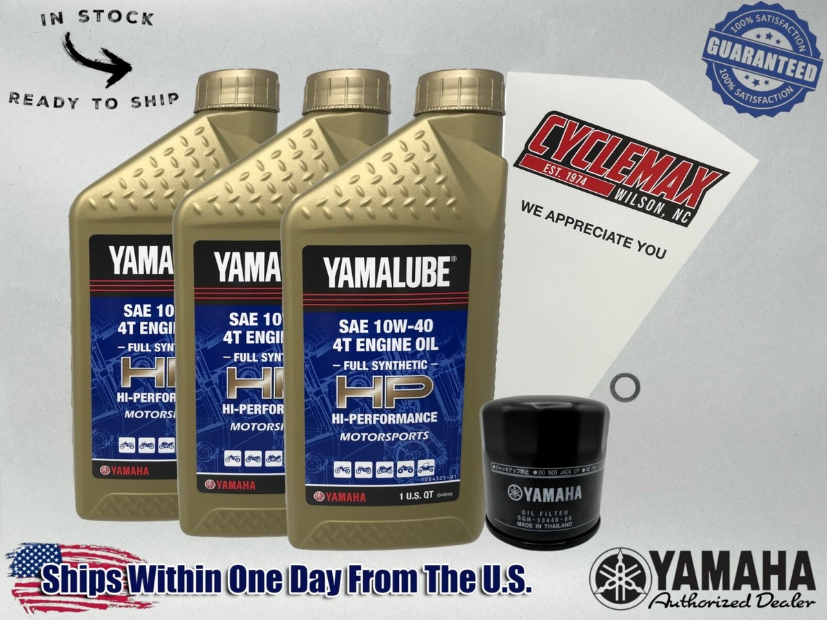 Cyclemax Full-Synthetic Yamalube Oil Change Kit fits 2020-2025