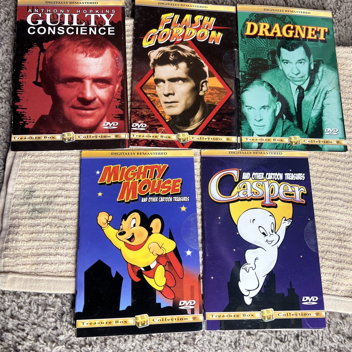 5 Treasure Box Dvds Mighty Mouse Casper Flash Gordon Dragnet