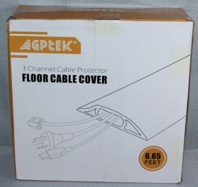 6.65 FT Cord Cover Heavy Duty Floor Cable cover 3Channels cable protector AGPTEK