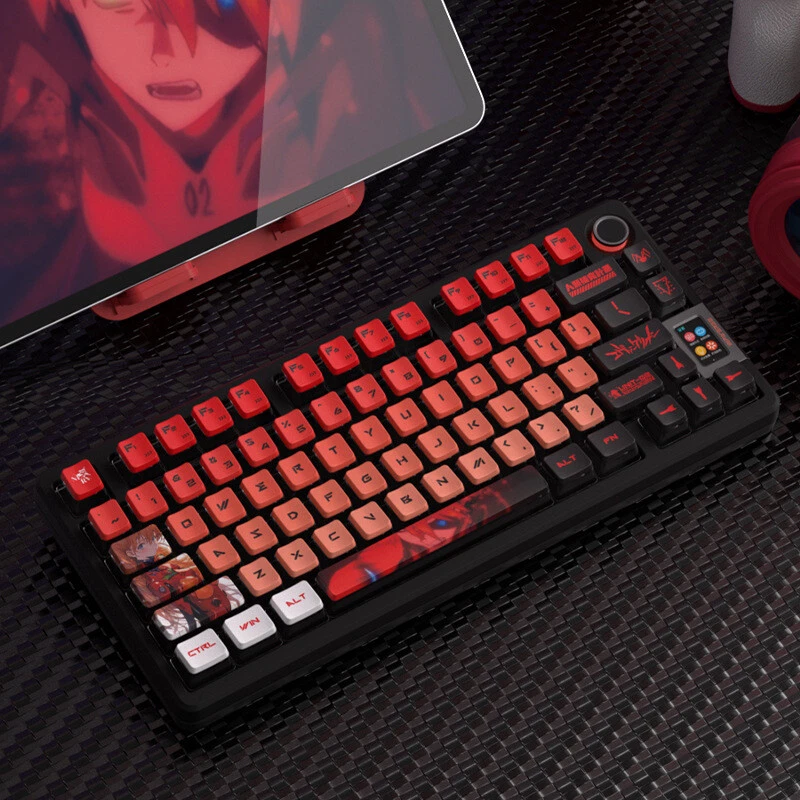 Anime Asuka Langley Keycaps 122 Keys Keyboard Set Ayanami Rei Mari Makinami - Image 2 of 4