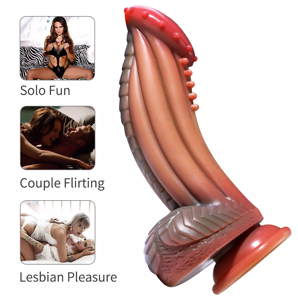 Huge Realistic-Dildo-Girth-Dong-Large-Wide-Big-Giant-Cock-Sex Penis Women Toys eBay