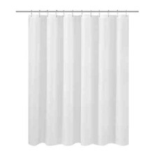 Short Fabric Shower Curtain Liner 60 inches Long, Hotel Quality, Machine Wash