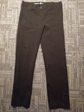 Betabrand Women's Yoga Dress Pants Size Large Black Straight Leg Stretch Pull On