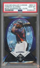 2020 BEN BALLER CHROME DIAMOND DIE-CUTS YORDAN ALVAREZ #BDC13 PSA 10 POP 18 (401