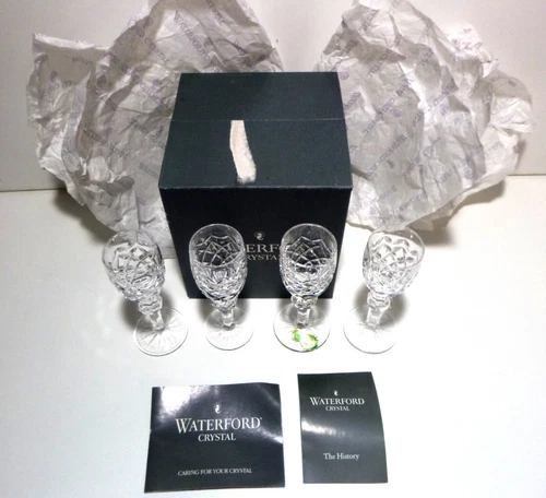 *VINTAGE* Waterford Crystal POWERSCOURT (1969-) 4 Cordial 4 5/8" Made in Ireland