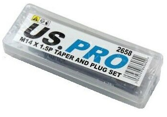 US PRO Tools M14 x 1.5mm Thread Taper & Plug Set - Thread Repair Tap 2658 image 3