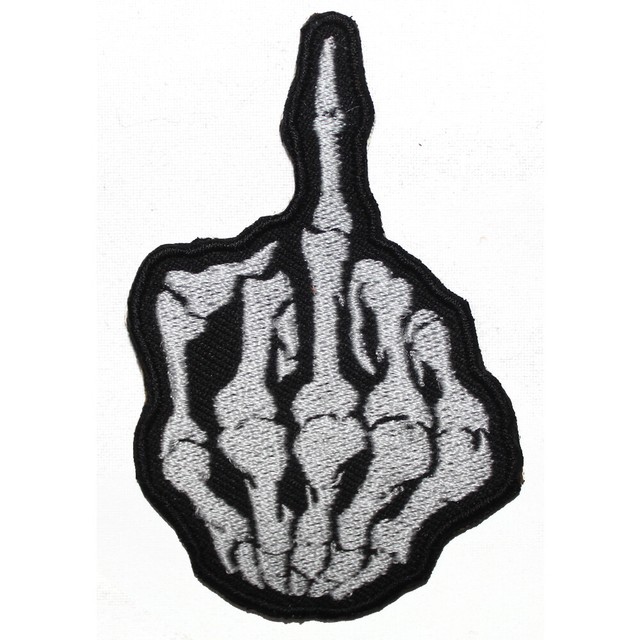 Middle Finger Embroidered Iron on Sew on Patch Badge For Clothes Middle Finger Embroidered Iron on Sew on Patch Badge For Clothes