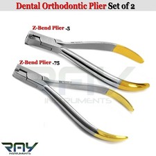 Z Bend Pliers TC Root Tip Dental Orthodontic Arch Wire Bending Pliers Set of 2