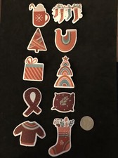 Scrapbook Stickers - Water Bottle Lot of 10 Christmas Stickers.