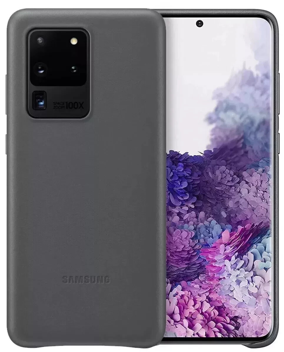 Samsung Galaxy S20 Ultra Leather Back Cover Grey Case EF-VG988LJEG