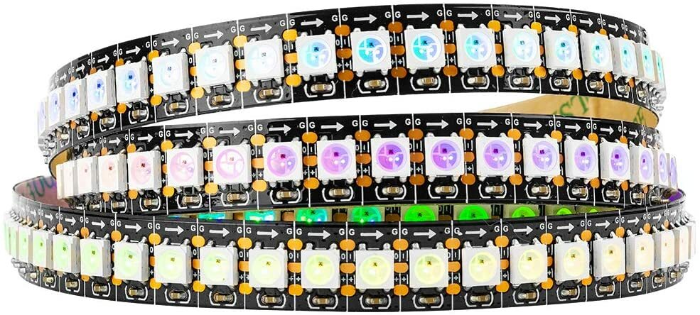 BTF-LIGHTING WS2812B RGB Individual Addressable 3.3FT LED Pixel Strip