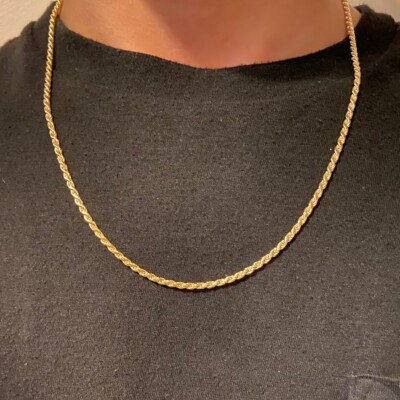 18k Gold Chain 14k J Stamp Gold Chain 14k Gold Vermeil Rope