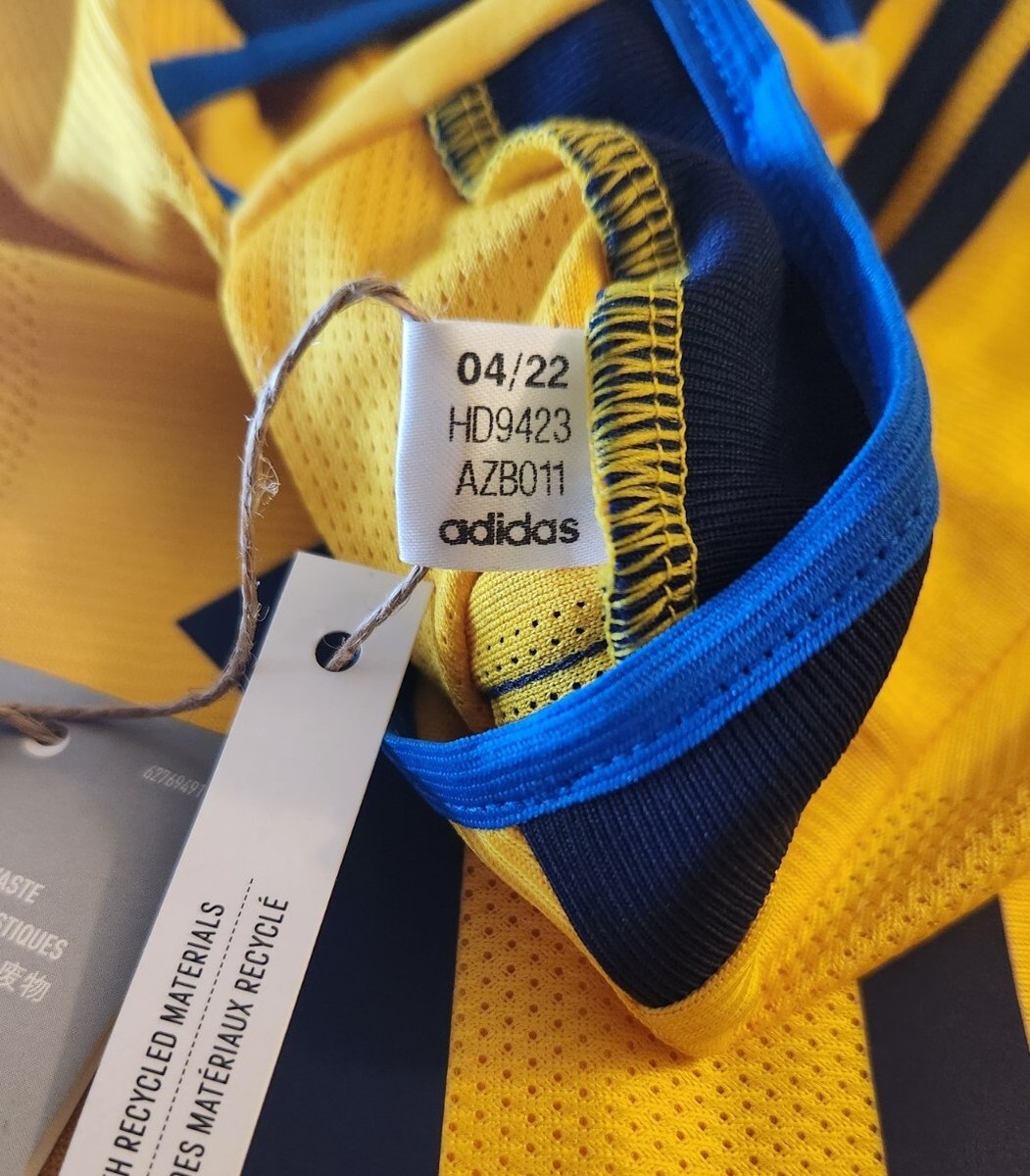 セール中！adidas スウェーデン代表　ホーム Sweden Home Adidas Jersey Shirt Aero.Ready 2022 Yellow Isak