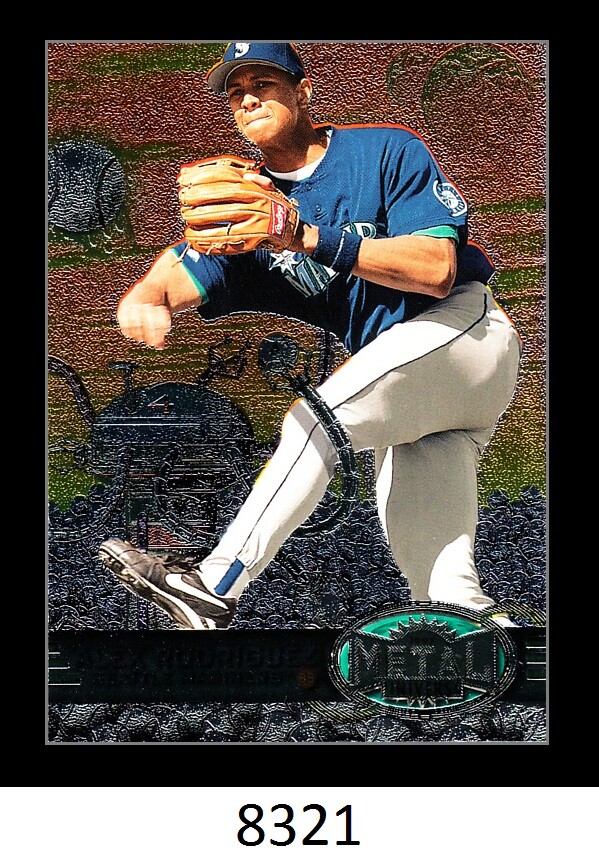 1-1996 FLEER METAL UNIVERSE BASE ALEX RODRIGUEZ MARINERS CARD#149 QTY