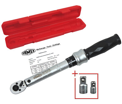 FAMEX 10872A Profi Drehmomentschlüssel 1/4'' 6-30 Nm Fahrrad Auto E-Bike Motorrad