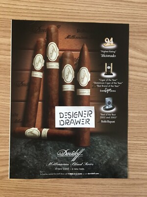 Davidoff Millennium Blend Cigars 2003 Award Scene Print Ad Advertisement