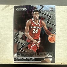 2023 Panini Prizm Draft Picks Basketball Fearless Brandon Miller RC #9