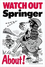 Humorous English Springer Spaniel Dog Sign  Flexible PVC 6x9" Springer Hunting