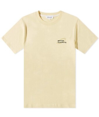 Norse Projects Men's Johannes Norse x Mayumi Logo T-Shirt in Pale Lemon Size S
