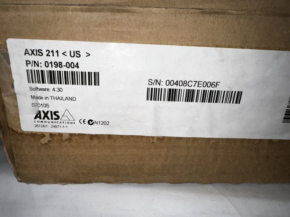 1 AXIS COMMUNICATIONS 211 0198-001-05 NETWORK CAMERA w/ TAMRON LENS - Image 4 of 4