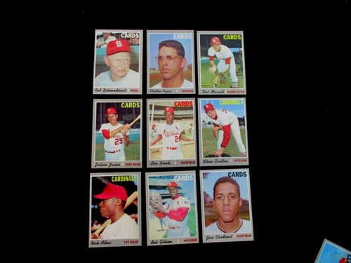 1970 TOPPS..ST LOUIS CARDINALS TEAM SET...EX-EX/MT  AVG.. GIBSON, BROCK, CARLTON