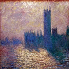 LONDON THE HOUSES OF PARLIAMENT STORMY SKY 1904 PAITING BY CLAUDE MONET REPRO