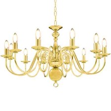 Image of Chandelier Ceiling Hanging Lamp 12 x E14 Bulbs Multi Colours vidaXL