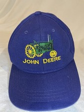 vintage John Deere wool Acrylic Children's Hat With Tractor Blue