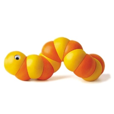 orange Naef JUBA Holzraupe - Design: von Xavier De Clippeleir - NEU - SOFORT !!
