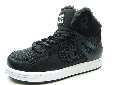 New DC KIDS REBOUND WNT BLACK SHOES SIZE 10.5