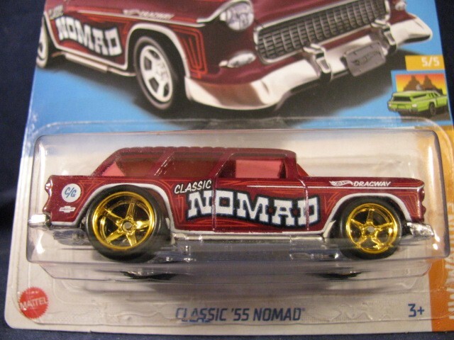 2023 Hot Wheels Classic 55 Nomad HW Wagons #243, w/Real Riders Wheel Swap