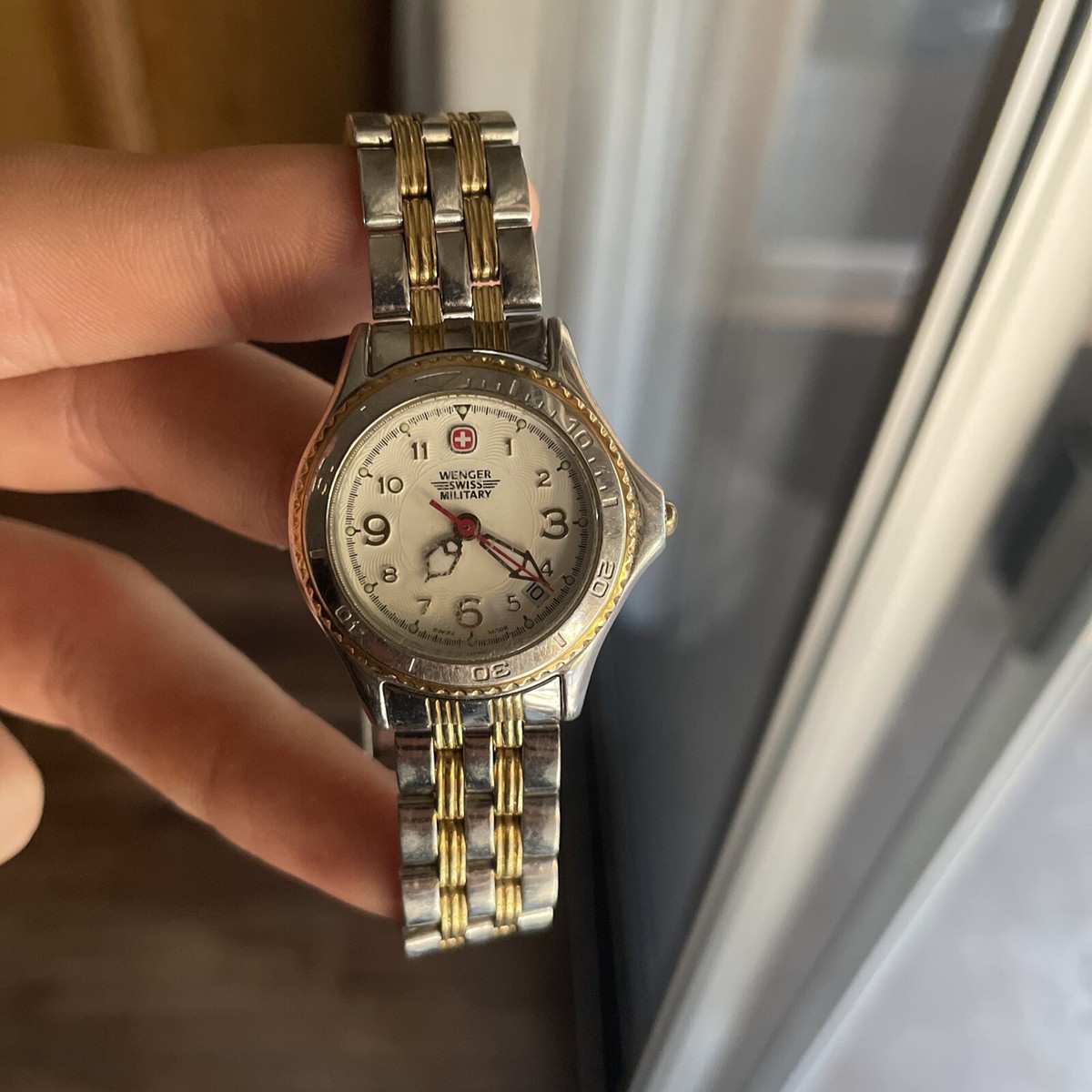 Wenger Swiss Military 79095 Women Silver Gold Tone Stainless Steel 