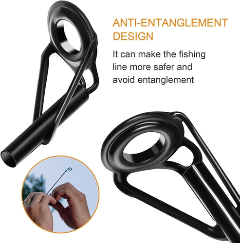 Fishing Rod Repair Kit with Glue,Fishing Rod Tips Guides Replacement Kit Rod Eye - 第 3/12 張圖片