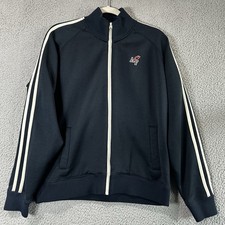 VTG Abercrombie Fitch Track Jacket Mens M Full Zip Navy Y2K EUC Muscle