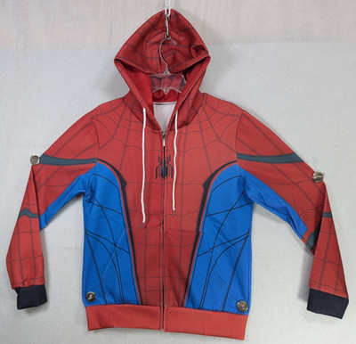 Marvel Spiderman Movie - Zipper Zip Up Hoodie - Size S