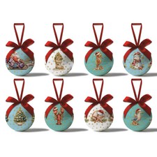 Beach Christmas Tree Ornaments 2.36 Inch - Set of 16 Cute Nautical Decor