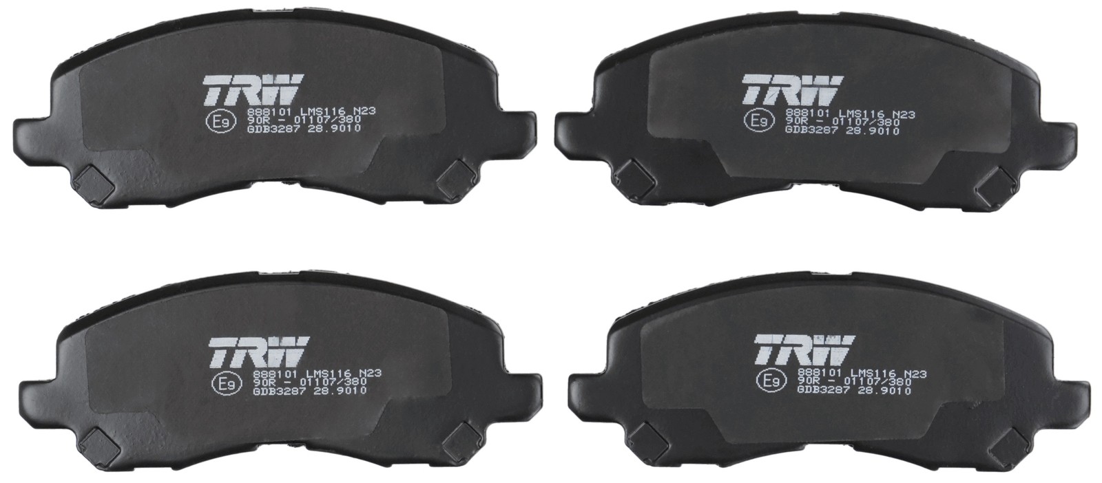 Fits TRW GDB3287 BRAKE PAD SET, DISC BRAKE