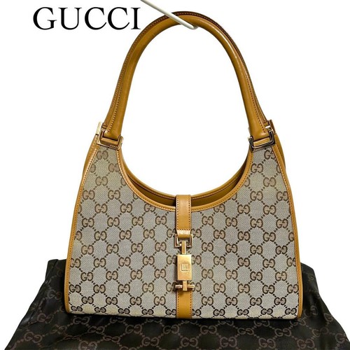 Gucci Jackie Handbag 002 1063 Canvas Beige Women's