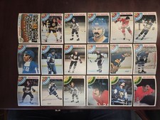 1978-79 OPC lot of 16 featuring the Pittsburgh Penguins with 4 rookie cards.