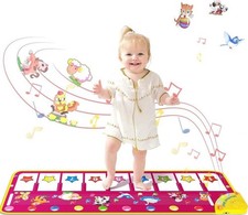 Interactive Piano Play Mat Musical Toy with Animal Sounds  Lights