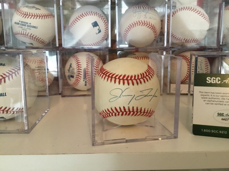 JOHNNY TEMPLE Autographed Single Signed Baseball SGC Reds Clean NLB