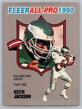 1990 Fleer Football All-Pro #3 Keith Jackson - VG - Philadelphia Eagles