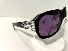 NEW JIMMY CRYSTAL WOMENS SUNGLASSES JCS219 BLACK w/ SWAROVSKI CRYSTALS