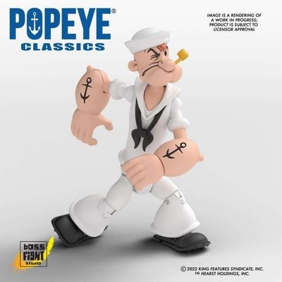 Popeye Wave 2 Popeye White Suit AF Actionfigur Boss Fight Studio